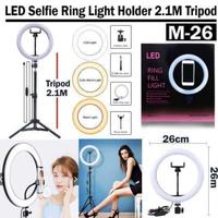 Gambar PAKET SELFIE RING LIGHT 26 CM TRIPOD 2,1 METER / TRIPOD LAMPU SELFIE dari demarshop.crb Kota Cirebon 1 Tokopedia