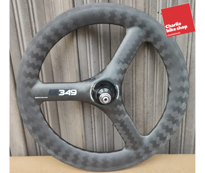 Gambar Wheelset Belakang Nautilus Carbon TriSpoke 16Inch 349 112mm 10mm 3-4Sp dari Charlie Bike Shop Kota Administrasi Jakarta Barat Tokopedia
