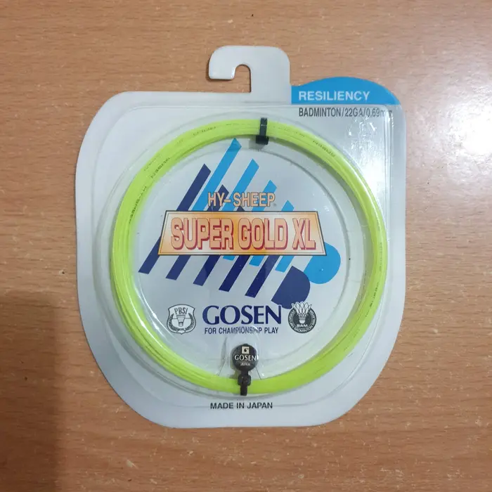Gambar SENAR BADMINTON GOSEN ORI NYLON. HY-SHEEP SUPER GOLD XL. CUCI GUDANG. dari Cahaya Baru Pwt Kab. Banyumas 5 Tokopedia