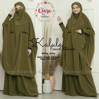Gambar Kalula french khimar terbaru setelan busana muslim cadar hitam dari Wirawan Asli Kab. Sukoharjo 2 Tokopedia