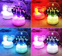 Gambar Lampu Tidur Custome Lampu Hias LED Warna RGB + Remote 3D Lamp dari Createugift Kota Medan 3 Tokopedia