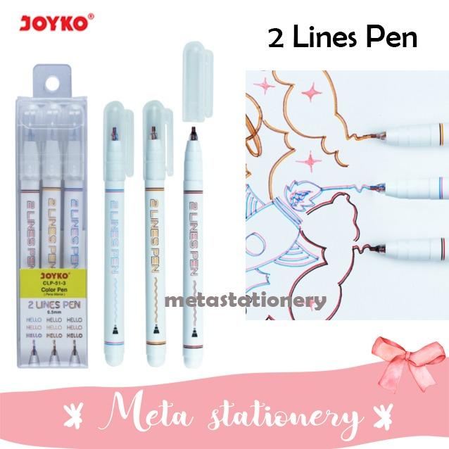 Gambar Pulpen / Color Pen 2 Lines Joyko CLP-51-3 dari Meta Stationery_NEW Kota Administrasi Jakarta Utara Tokopedia
