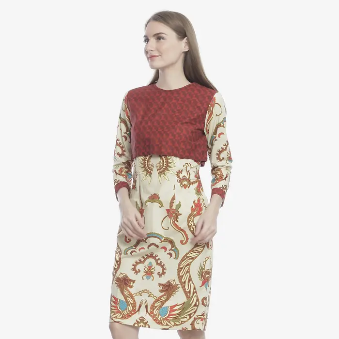 Gambar Batik Semar Crop Layer Dress Cassual Naga Dina All dari Batik Semar Store Kota Surakarta 5 Tokopedia