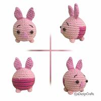 Gambar DIY Kit untuk amigurumi (boneka rajut) Tsum tsum Piglet dari Nanari Crochet Kota Medan 4 Tokopedia