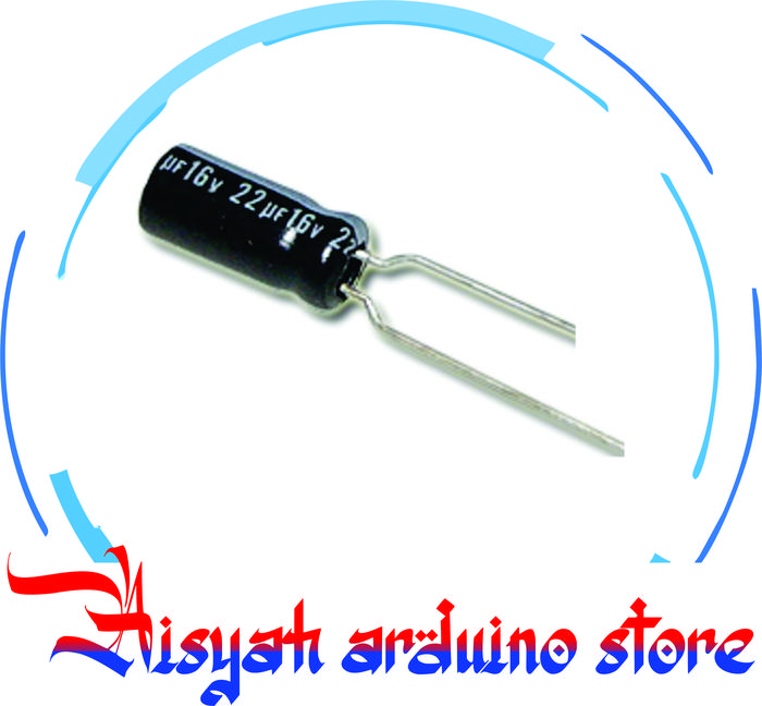 Gambar 10pcs Capasitor elco 22uf 16v kapasitor elko 22 uf 16 v 22 micro mikro dari aisyah arduino store Kota Surabaya Tokopedia
