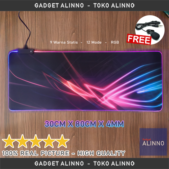 Gambar MOUSEPAD RGB GAMING MOUSE PAD ROG GAMING ROG STRIX RGB PANJANG dari Toko Alinno Kota Tangerang Selatan Tokopedia