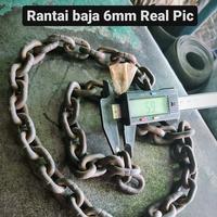 Gambar Rantai Baja 6mm - Hitam / Rante Baja 6 mm Hitam meteran dari Toko Besi Palembang HH STEEL Kota Palembang 1 Tokopedia