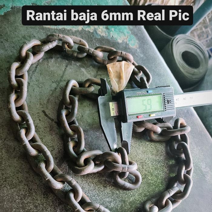 Gambar Rantai Baja 6mm - Hitam / Rante Baja 6 mm Hitam meteran dari Toko Besi Palembang HH STEEL Kota Palembang Tokopedia