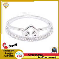 Gambar cincin emas putih asli 750-model simpel 08 dari New Berlian jewellery Kota Tangerang Selatan 1 Tokopedia