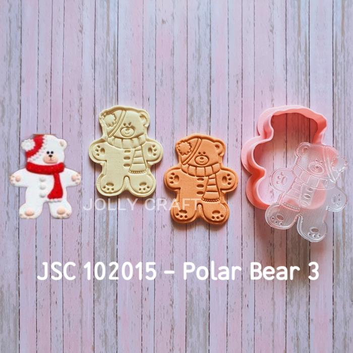 Gambar Cookie cutter Christmas POLAR BEAR 3 size 8 cm dari JollyCraft Kota Surabaya Tokopedia