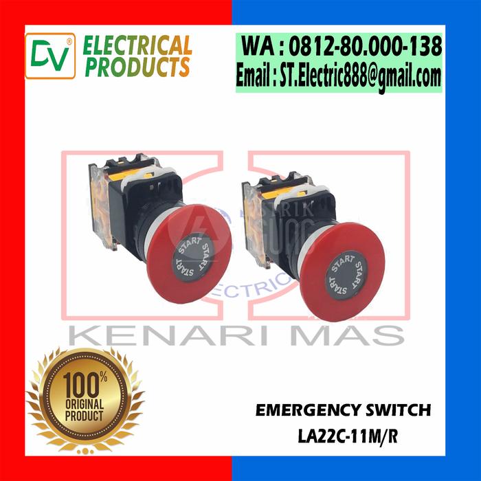 Gambar Emergency switch DV / LA22C-11M/R / 40 / 1NO+1NC 40mm dari ST Electric Kenari Mas Kota Administrasi Jakarta Pusat Tokopedia