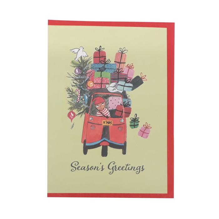 Gambar Christmas Card Kartu Natal Bajaj Kado Hijau Kamalika Artprints dari Kamalika Artprints Kota Administrasi Jakarta Selatan Tokopedia
