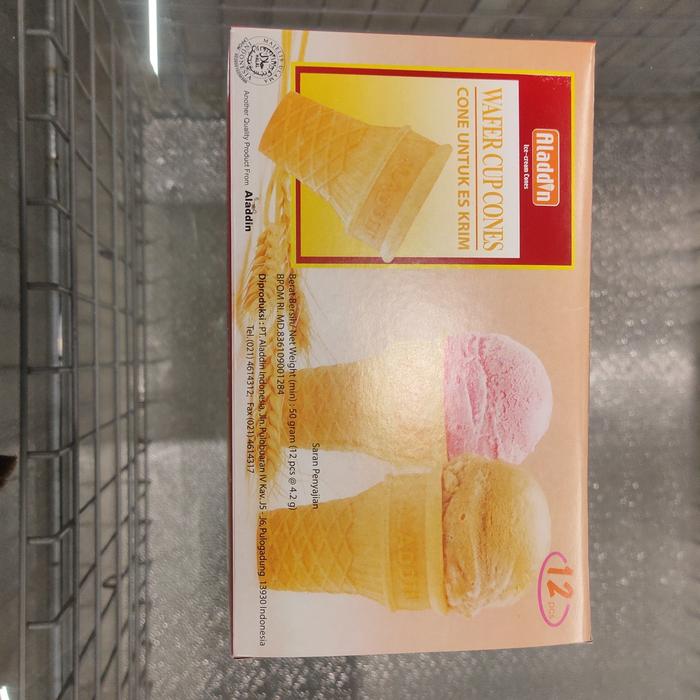 Gambar aladdin cone ice cream wafer 12pcs dari reitrii Jakarta Selatan Tokopedia