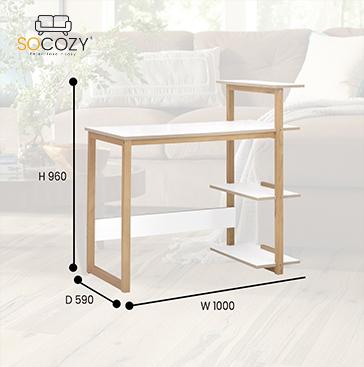 Gambar Meja Belajar Dengan Rak 3 dari So cozy Kab. Bogor Tokopedia
