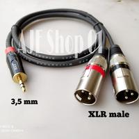 Gambar Kabel jack 3,5 mini stereo to dual xlr dari AJE Shop 01 Kota Tangerang Selatan 2 Tokopedia