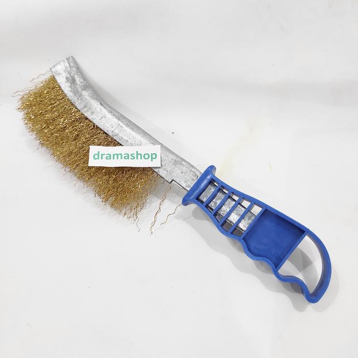 Gambar Sikat kawat Besi kaku gagang plastik dari dramashop. Kota Administrasi Jakarta Timur Tokopedia