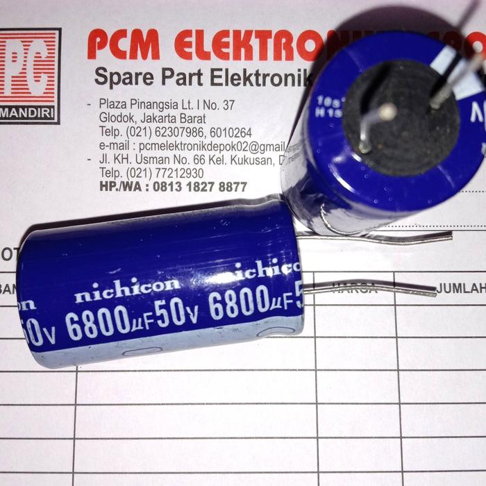 Gambar 6800 50v 6.800 6800uf 6.800uf 50 6.800uf50v NICHICON dari PCM ELEKTRONIK DEPOK Kota Depok Tokopedia