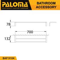 Gambar PALOMA BAP 9104 Rak Handuk Baju Gantungan Dinding Kamar Mandi HITAM dari GERAI KUNCI KERAN HARDWARE Kota Administrasi Jakarta Timur 2 Tokopedia
