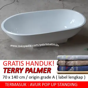 Bathtub standing tanpa kran 168 x 78 cm