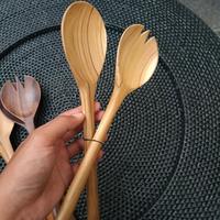 Gambar Set Spatula Salad / Kayu / Premium /Spatula Sup / Sendok Spatula Sayur dari Mentari Bali Craft Kota Denpasar 5 Tokopedia