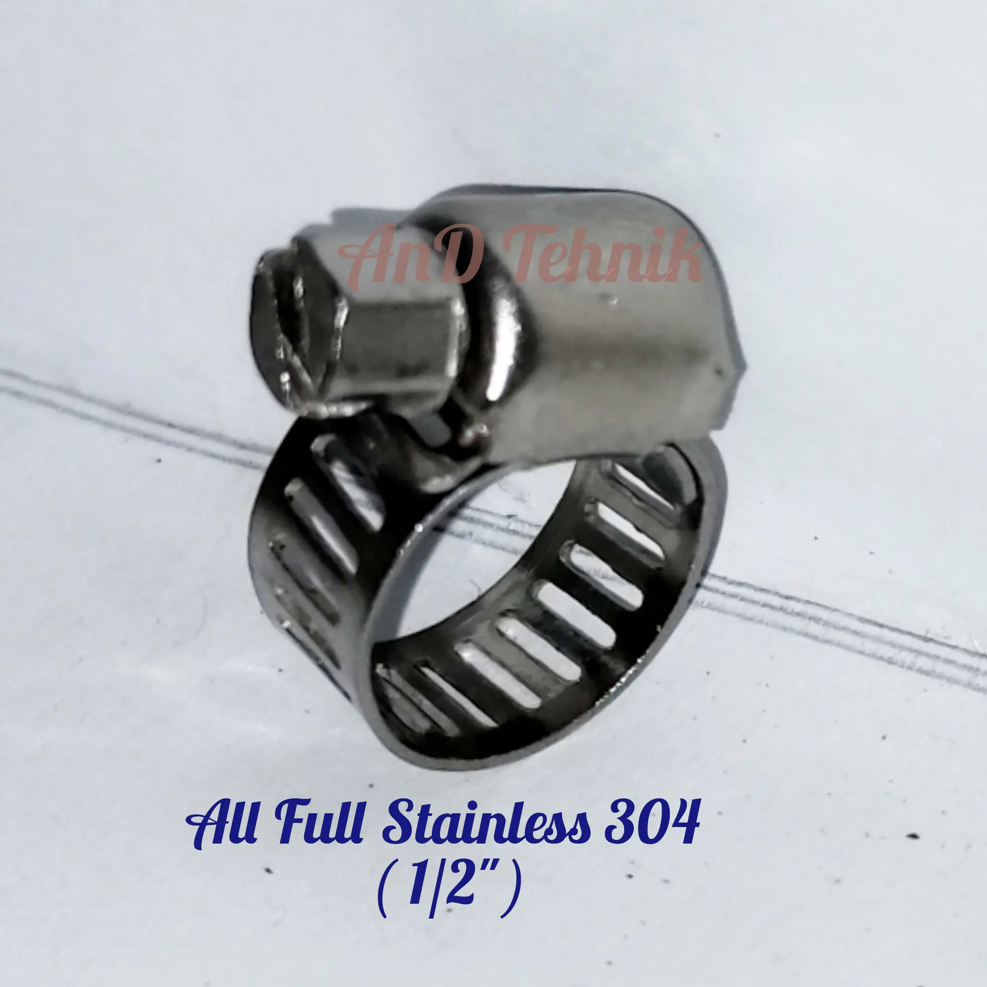 Klem Selang 1/2 Inch All Full Stainless Steel SUS 304 / Hose Clamp