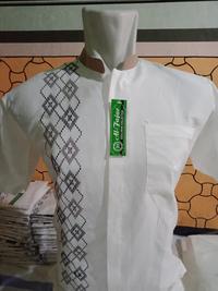 Gambar Baju Koko bordir / baju koko katun mikro / baju koko lengan pendek - bordir putih f, M dari ALFAUZI COLLECTION Kota Administrasi Jakarta Barat 5 Tokopedia