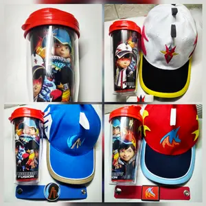 paket combo TOPI BOBOIBOY +TUMBLER KEREN MURAH