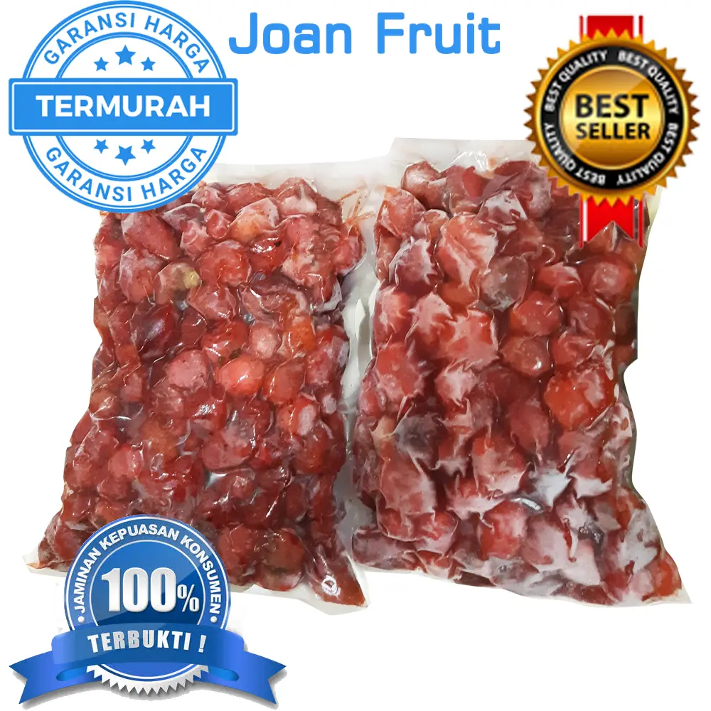 Buah Beku Stroberi Strawberry Frozen 1kg TERMURAH SE INDONESIA DIJAMIN