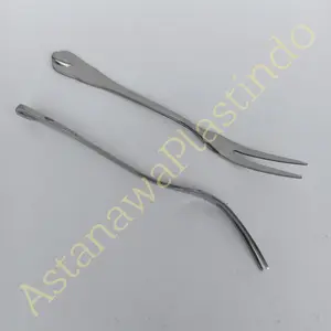 Garpu kecil kue buah fork dessert mini stainless steel Fujinex tebal