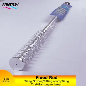 Fantasy Shower Rail / Tiang Gorden 100cm & 150cm Tiang Fitting Room Tiang Tirai Kamar Mandi Permanen Shower Curtain Rod