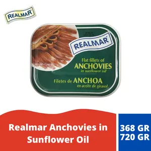 Realmar Anchovies in Sunflower Oil Makanan Kaleng Fish