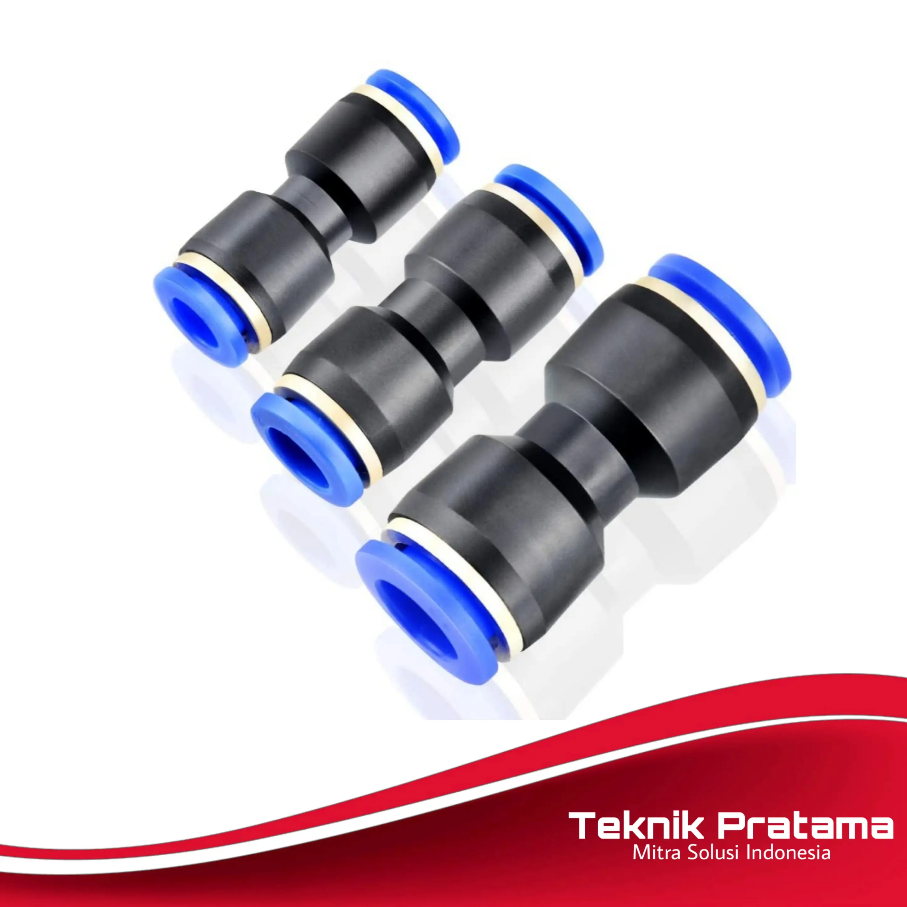 Fitting Pneumatic lurus selang ukuran 6mm x 6mm MPU 6