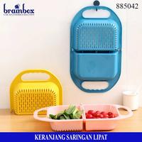 Gambar Keranjang Saringan Lipat Buah Sayur Baskom Saringan Wadah Cuci Buah - Pink dari Brainbox Car and Home Kota Batam 4 Tokopedia