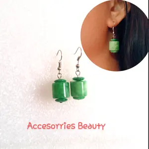 Anting Giok Burma Natural Gaya Tionghoa Kuno