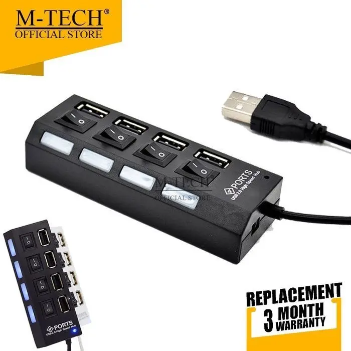 USB HUB SKALAR 4 PORT ON/OFF USB 2.0 0