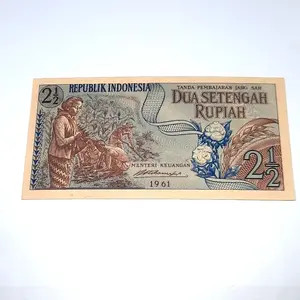 Uang Kretas 2 1/2 Rupiah 1961 UNC Rep / Star Seri X Mahar Nikah