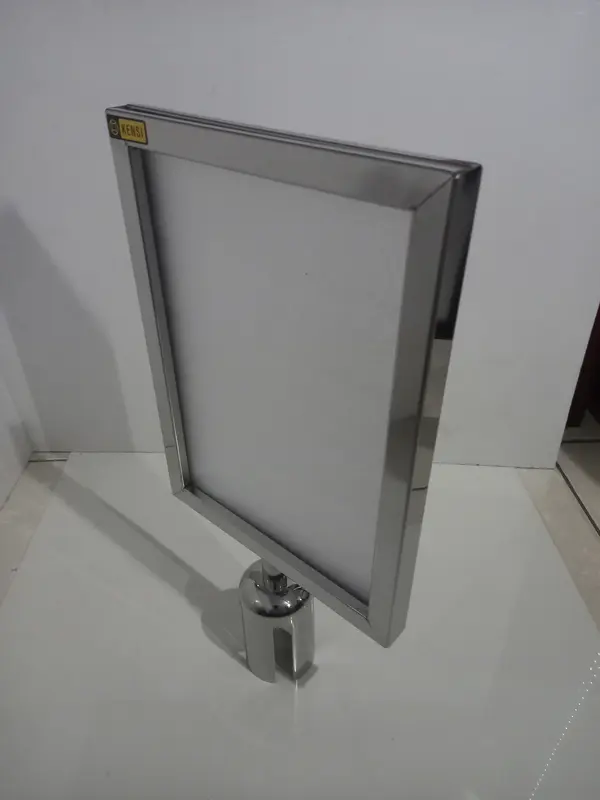 Sign Board FRAME A4 Potrait Signage stainless papan tiang antrian 1