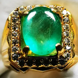 Batu natural zamrud colombia crystal beserta memo