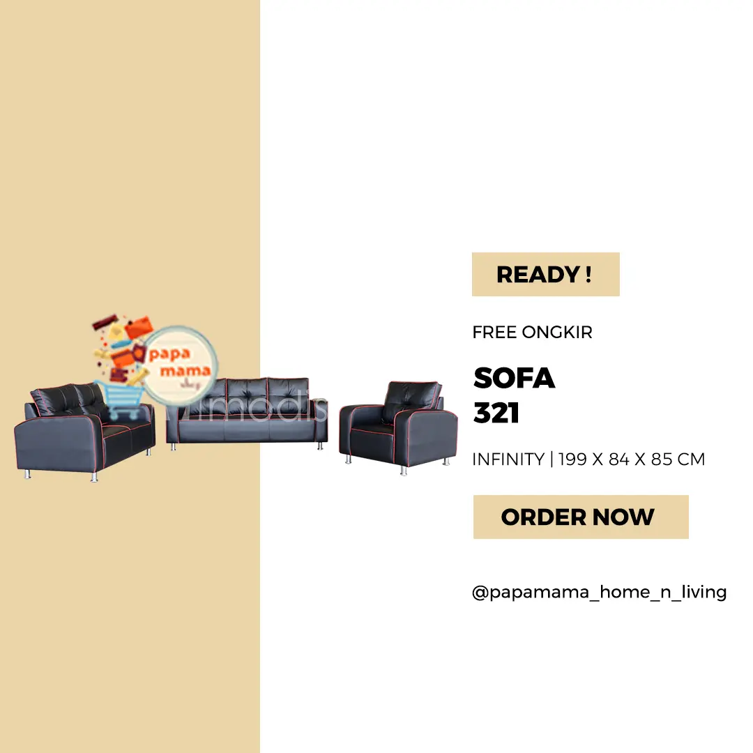Sofa Tamu Murah - Sofa Modis Tipe Infinity Sofa Tamu 321 Fullset Medan