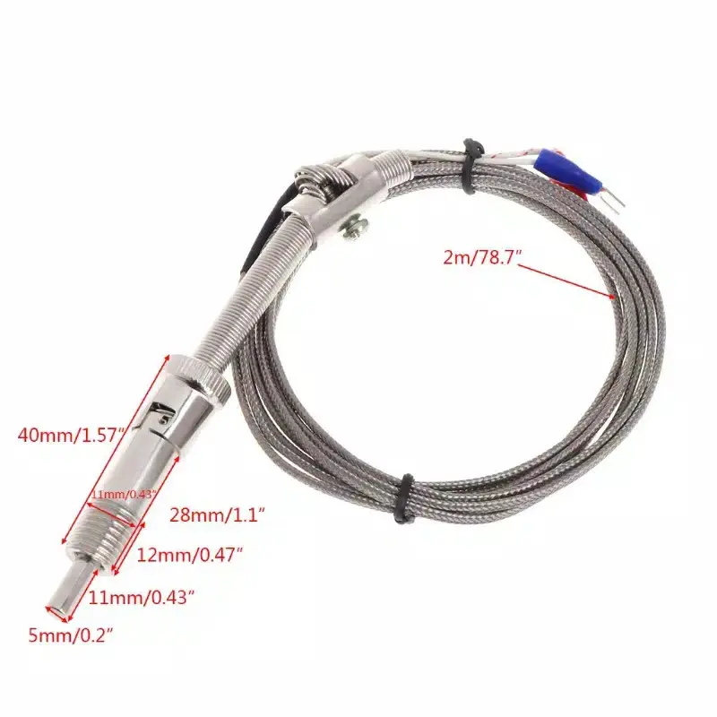 Stainless Steel Temperature Sensor K Type Thermocouple Bayonet Compres 3