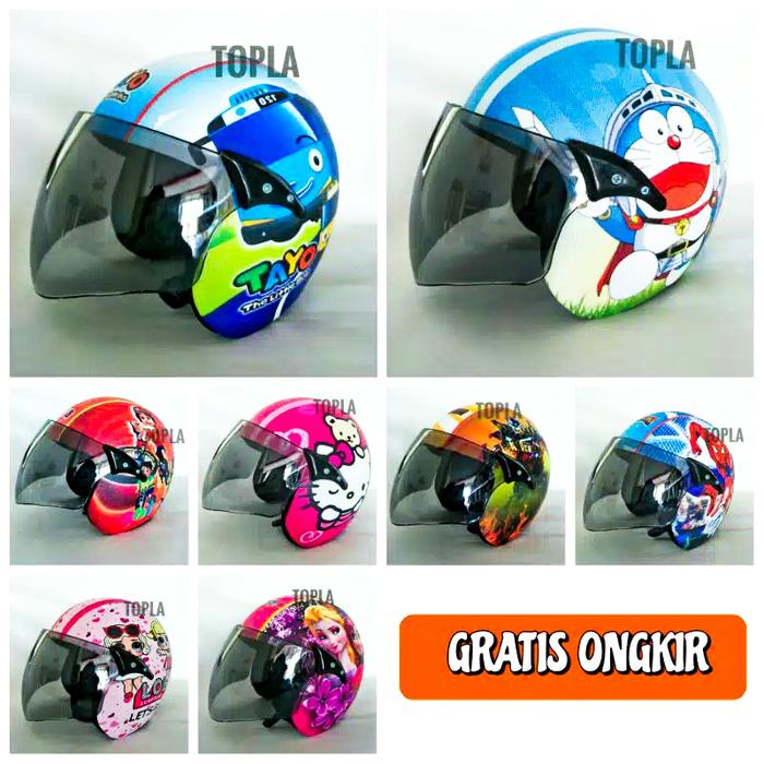 Gambar Helm Anak SNI Standart Kaca Half Face Scoopy Karakter Anak (3-7 Tahun) dari TOPLA_ID Kab. Mojokerto Tokopedia