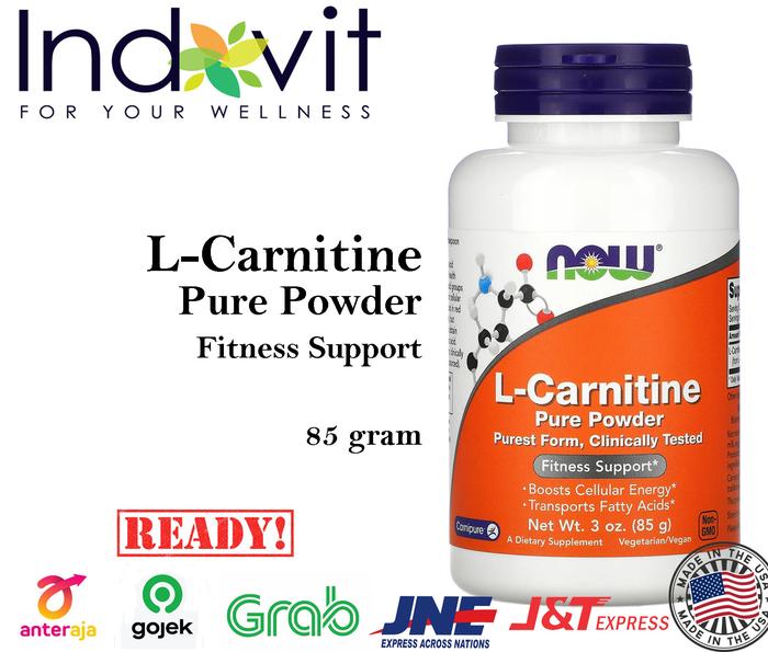 Jual Now Foods L-Carnitine Pure Powder (85 g) Now L Carnitine Bubuk USA -  Kota Administrasi Jakarta Pusat - Indovita | Tokopedia