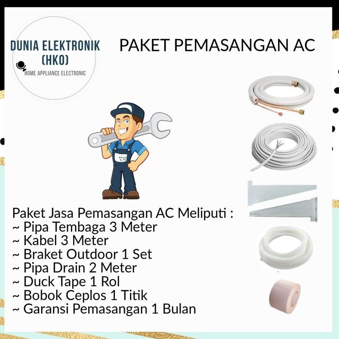 Gambar Jasa Pasang AC 1/2 - 1 PK dari Dunia Elektronik Mall Kota Bekasi Tokopedia