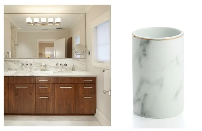 Bathroom Set Marble White / Tempat Sikat Gigi Sabun / Soap Dish Marmer 4