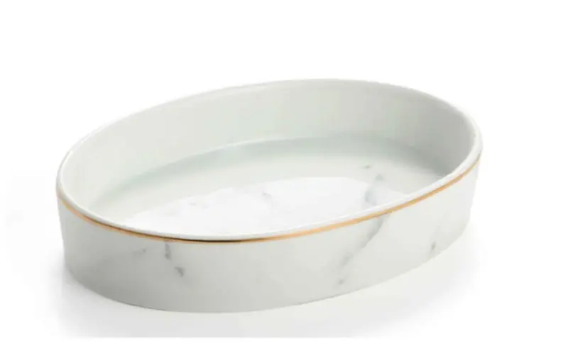 Bathroom Set Marble White / Tempat Sikat Gigi Sabun / Soap Dish Marmer 2