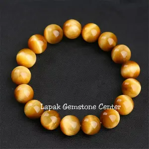 Gelang Natural Golden Tiger Eye Asli Pria Wanita