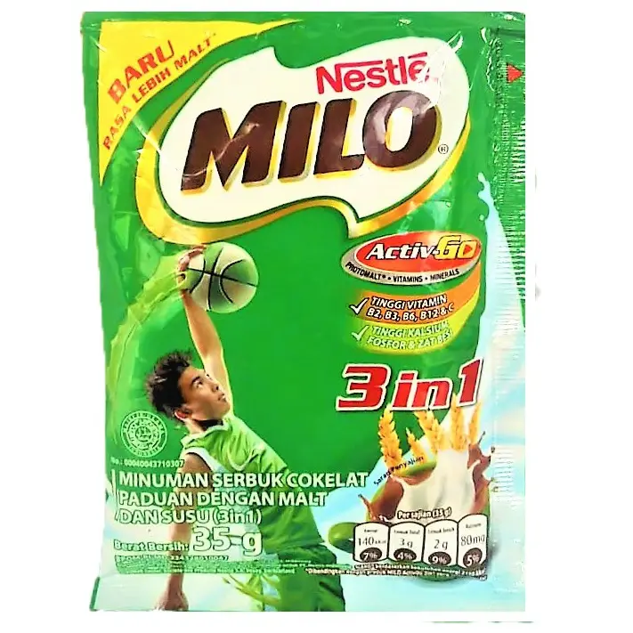 Milo Active Go 3 in 1 Sachet 35gr Renceng isi 10pcs | Active-Go 3in1