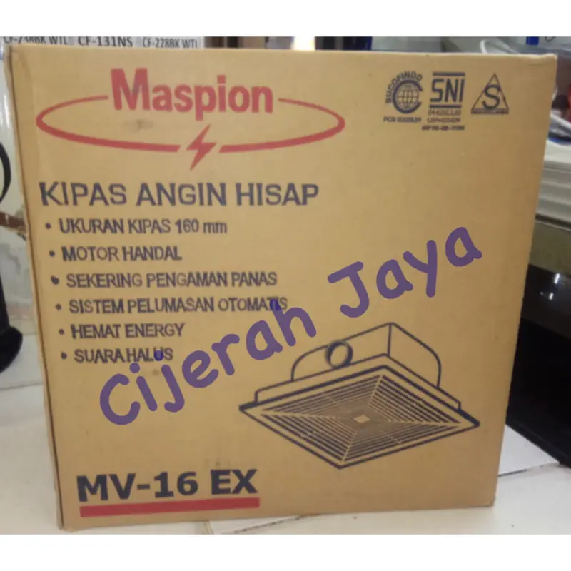 EXHAUST FAN MASPION MV 16EX MV16EX MV-16EX / KIPAS ANGIN PENGHISAP PLAFON MASPION CORONG 6 INCH 2