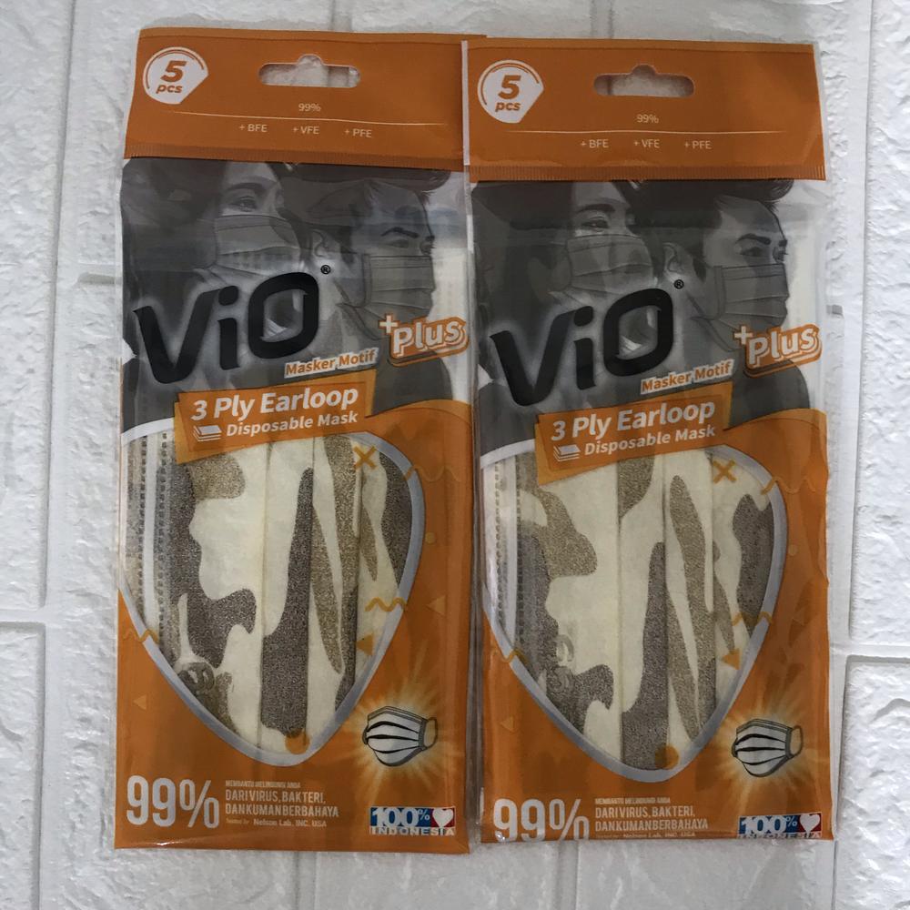 Vio Masker Earloop Motif Surgical 3ply