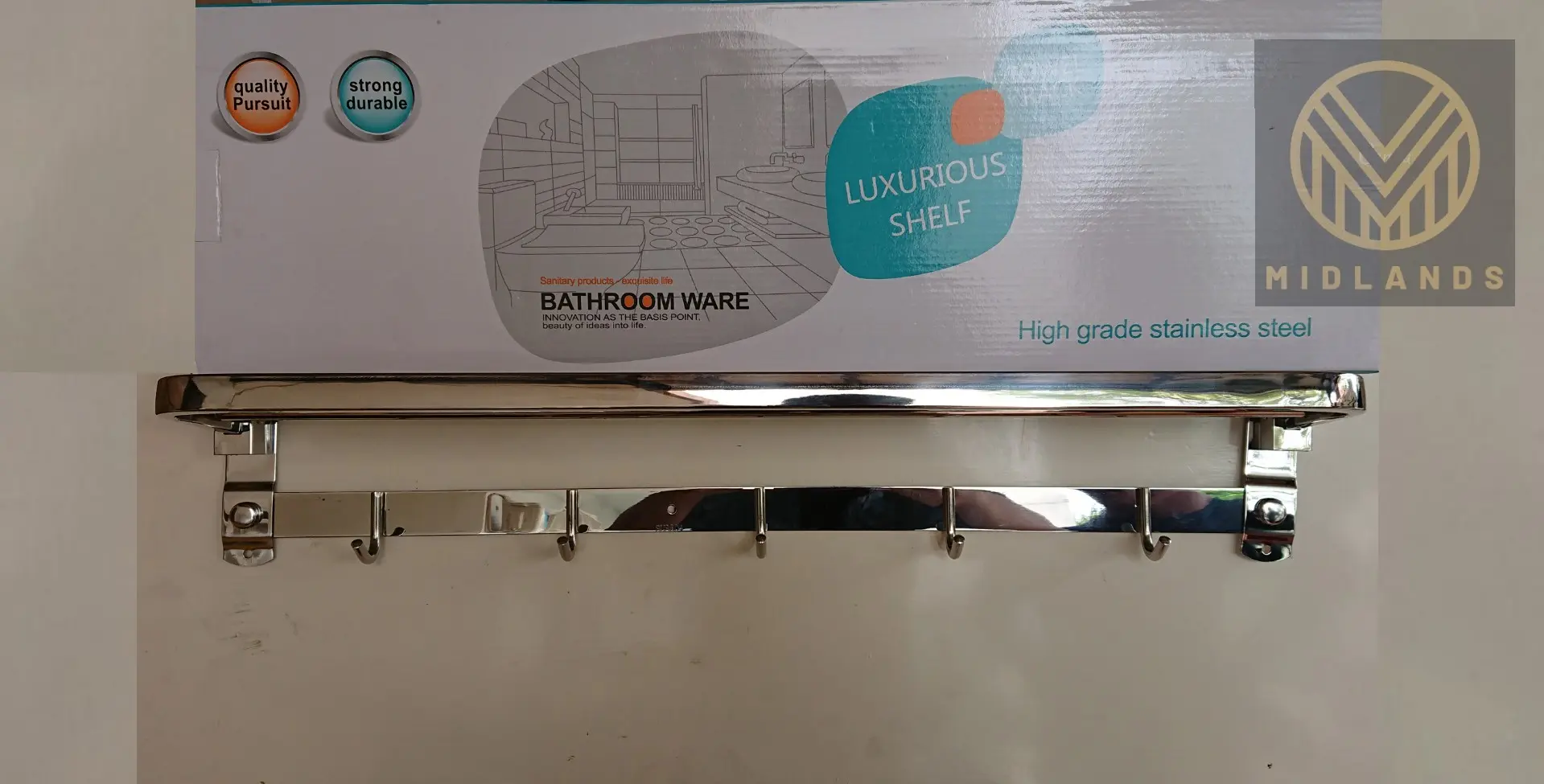 Rak Handuk Stainless model Lipat, Gantungan Handuk plus Kapstok